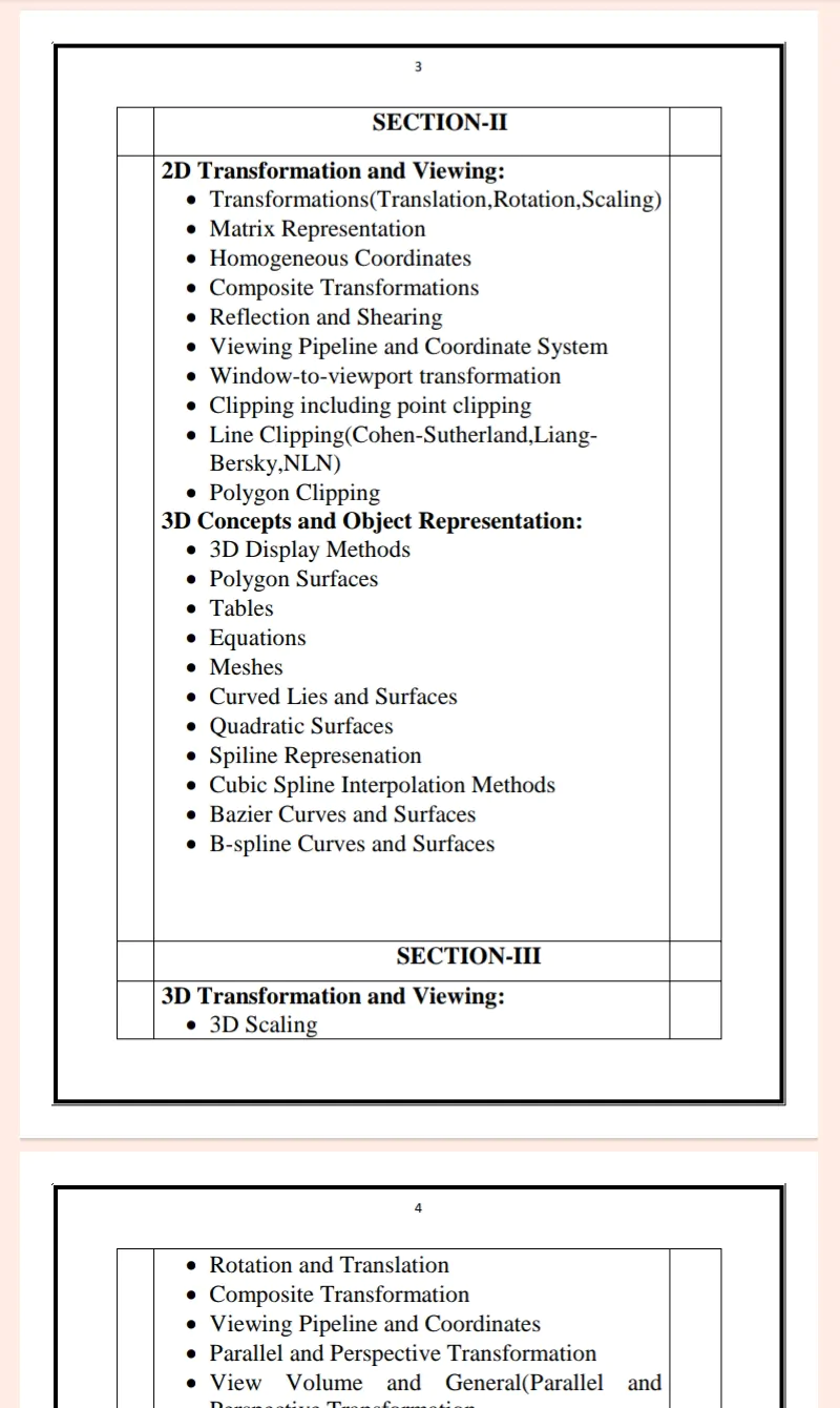 Maharshi Dayanand University | MCA 1st Semester Computer Graphics Notes in English - Complete Printable Notes - Image 3