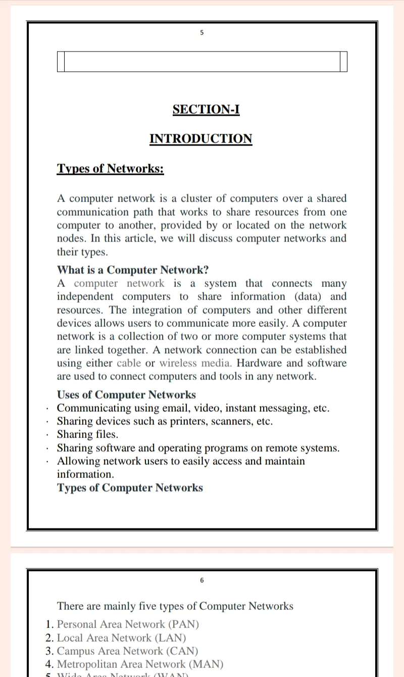 MDU Msc 1st Semester Computer Network Notes PDF - Complete Printable Notes - Image 5