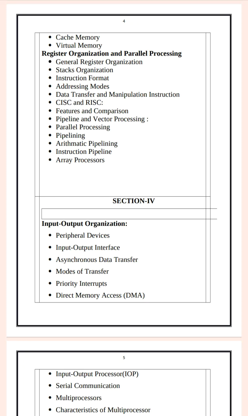 Maharshi Dayanand University | M.sc 1st Semester Computer Architecture & Organization PDF - Complete Printable Notes PDF - Image 4