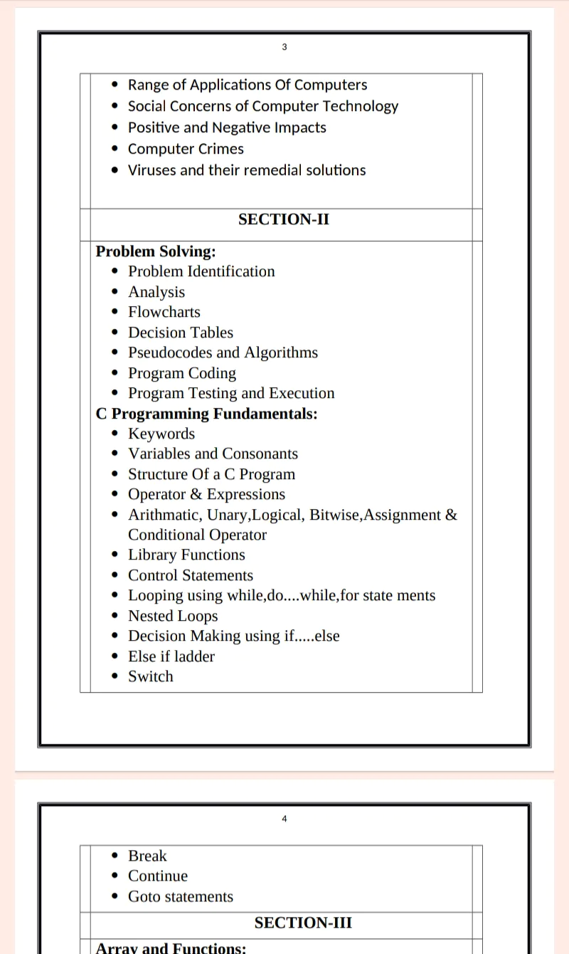 Maharshi Dayanand University | M.sc 1st Semester Computer Fundamentals & Programming PDF - Complete Printable Notes PDF - Image 3