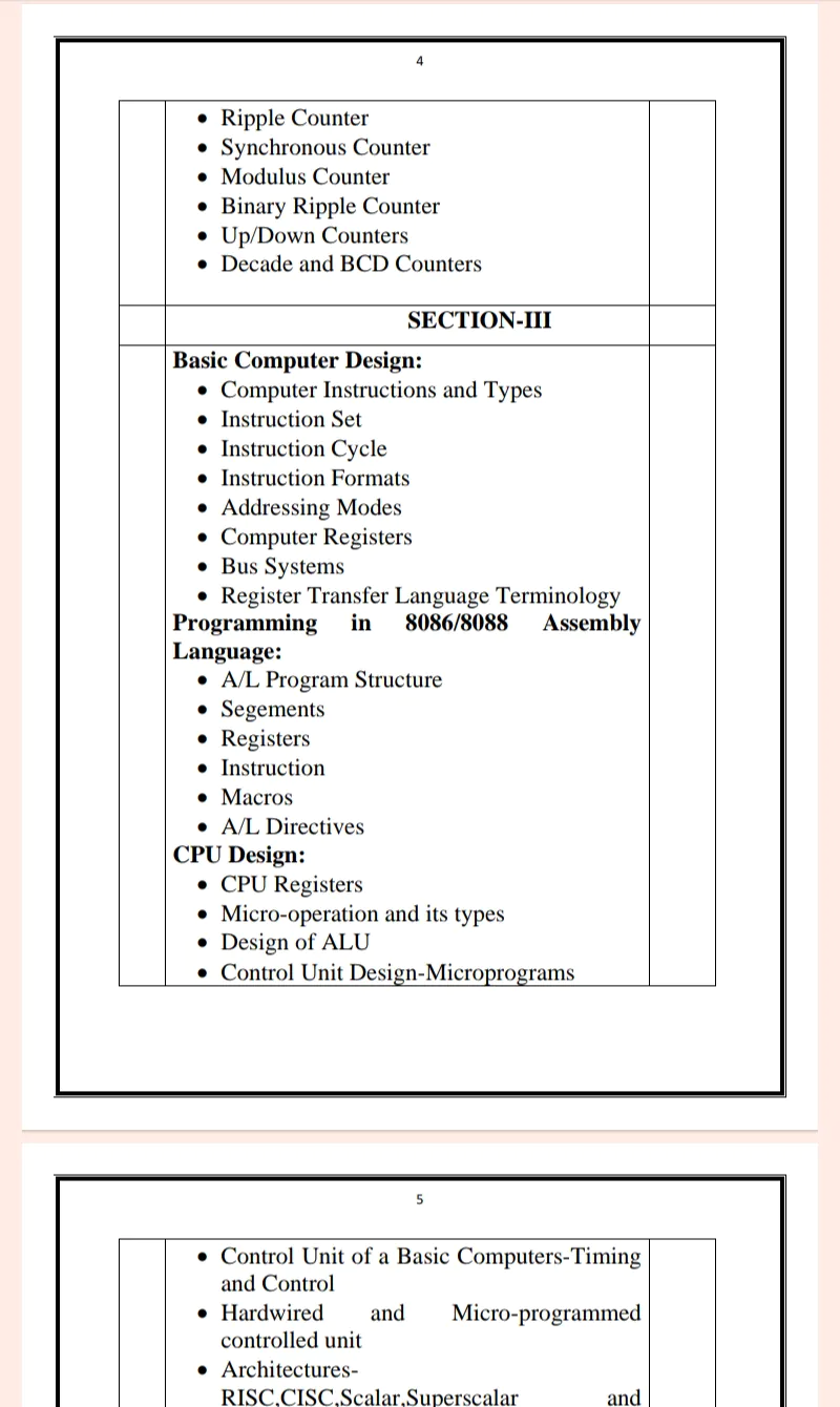 Maharshi Dayanand University | MCA 1st Semester Digital Design & Computer Architecture Notes in English - Complete Printable Notes - Image 4