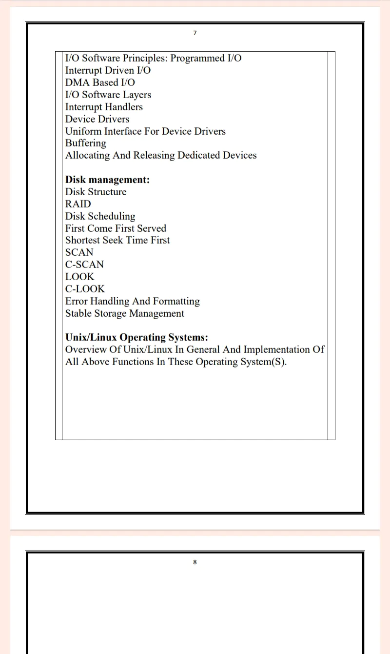 MDU Msc 2nd Semester Operating System Notes PDF - Complete Printable Notes - Image 7