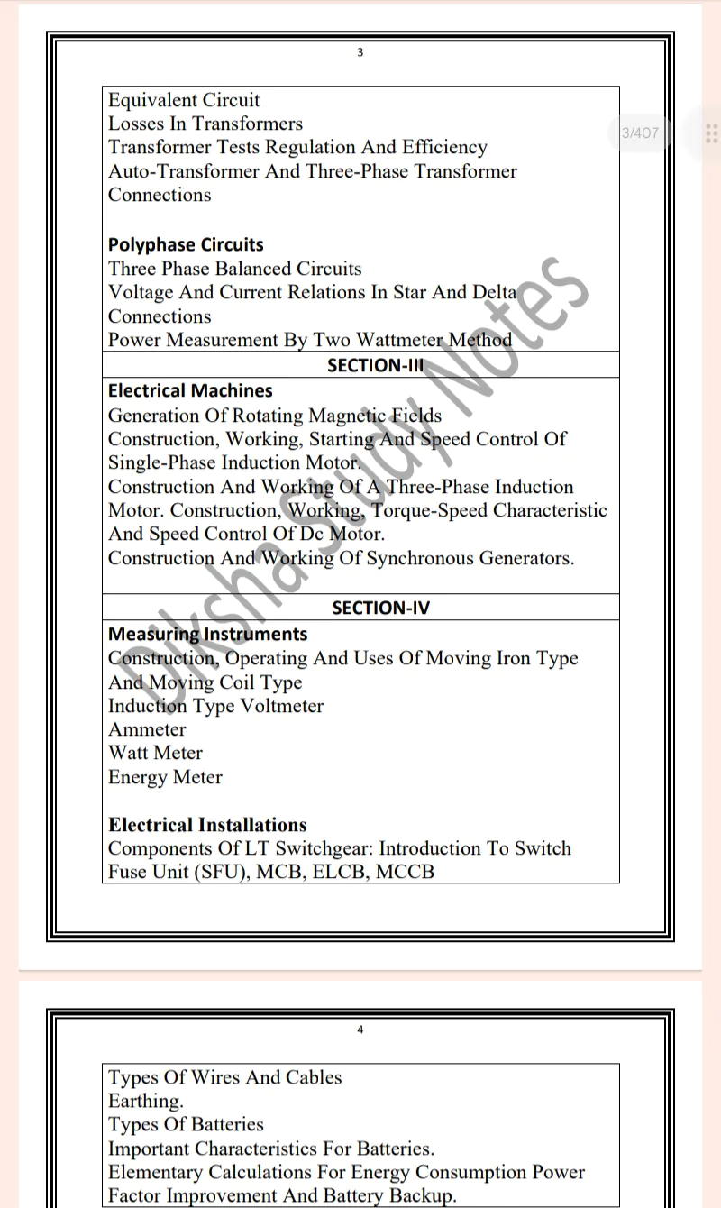 Maharshi Dayanand University | B.Tech 1st & 2nd Semester Basic of Electrical Engineering Notes PDF - Image 3