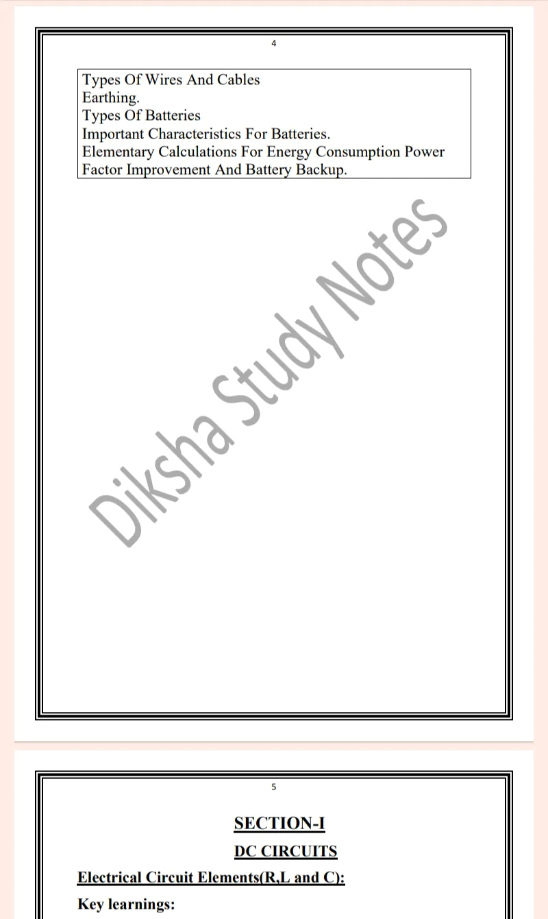 Maharshi Dayanand University | B.Tech 1st & 2nd Semester Basic of Electrical Engineering Notes PDF - Image 4
