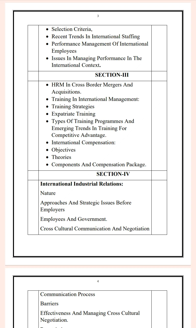 Maharshi Dayanand University | MBA 4th Semester International Human Resource Management Notes PDF - Image 3