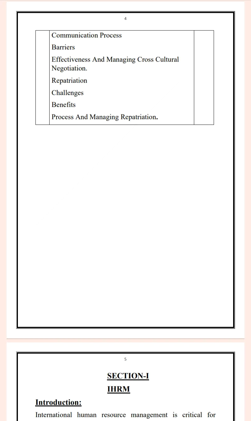 Maharshi Dayanand University | MBA 4th Semester International Human Resource Management Notes PDF - Image 4