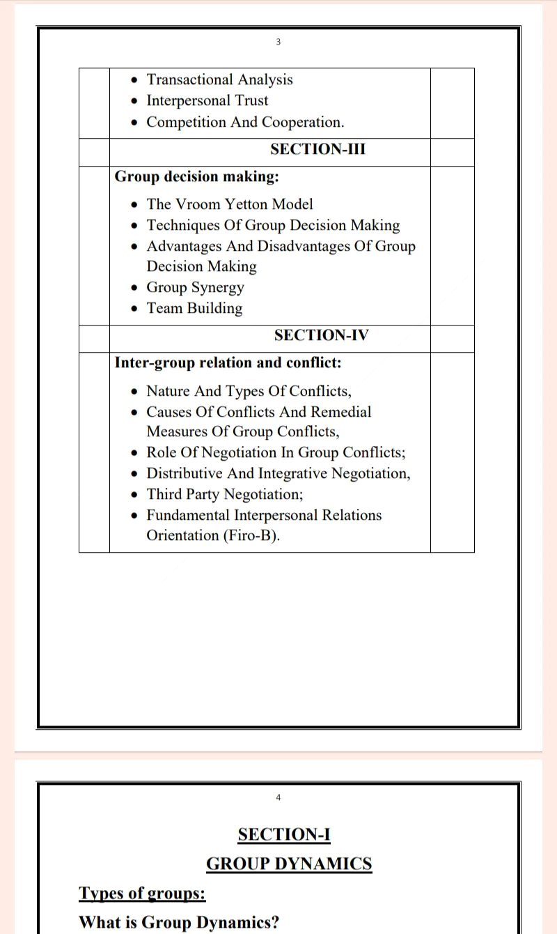 Maharshi Dayanand University | MBA 4th Semester Managing Interpersonels and Group Processes Notes PDF - Image 3