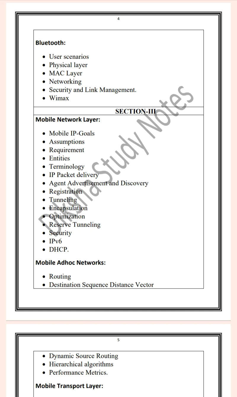 Maharshi Dayanand University | B.Tech 6th Semester Mobile and Wireless Communication Notes PDF - Image 4