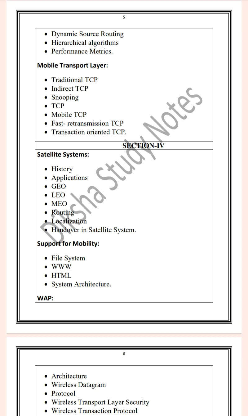 Maharshi Dayanand University | B.Tech 6th Semester Mobile and Wireless Communication Notes PDF - Image 5