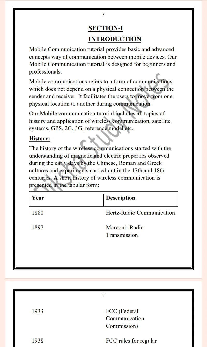 Maharshi Dayanand University | B.Tech 6th Semester Mobile and Wireless Communication Notes PDF - Image 7
