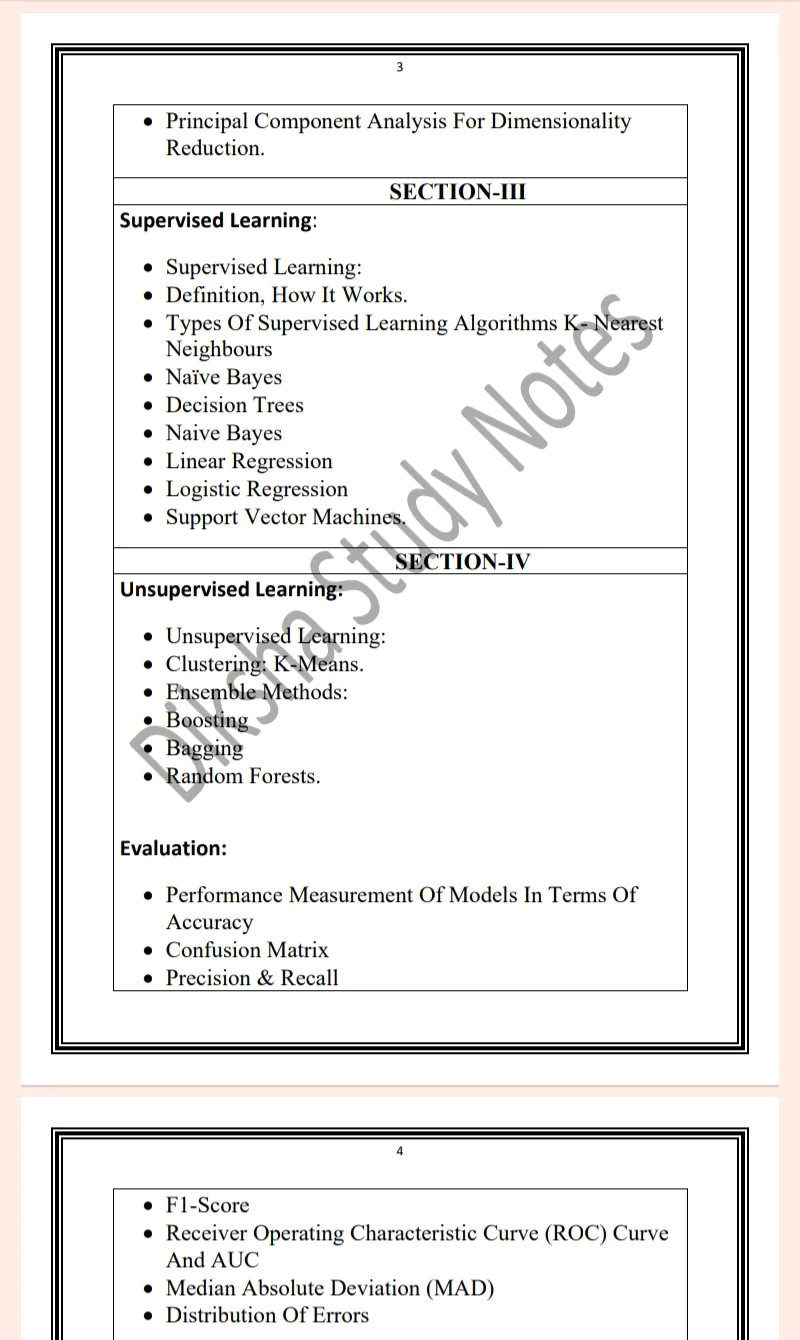 Maharshi Dayanand University | B.Tech 8th Semester Machine Learning Notes PDF - Image 3