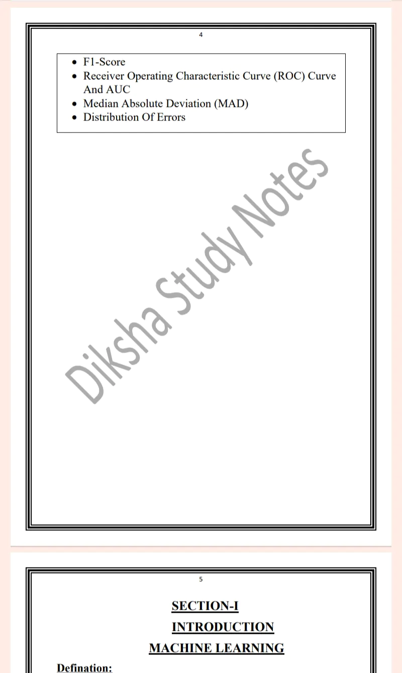 Maharshi Dayanand University | B.Tech 8th Semester Machine Learning Notes PDF - Image 4