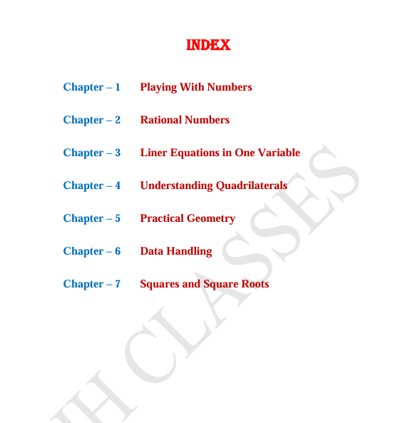 Mathematics Notes Class - 8 With Solved Exercise and Explanation PDF Download by Dr. Juber Hawaldar (JH) - Image 2