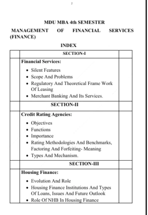 mdu notes