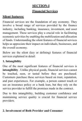 Maharshi Dayanand University | MBA 4th Semester Management of Finacial Services Notes PDF - Image 4