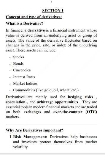 Maharshi Dayanand University | MBA 4th Semester Financial and Commodity Derivatives Notes PDF - Image 4