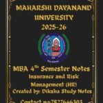 mba 4th semester notes