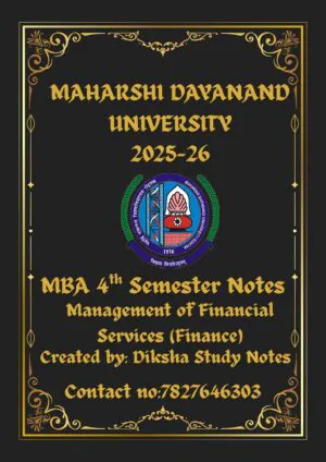 mba 4th semester notes