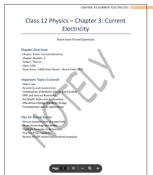 PhyXpert Class XII Chapter 03 Board Focused Q/A - Image 2
