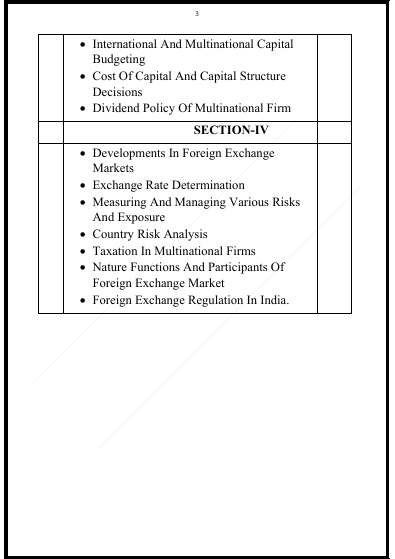 Maharshi Dayanand University | MBA 4th Semester International Financial Management Notes PDF - Image 2