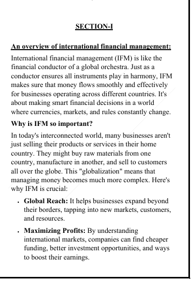 Maharshi Dayanand University | MBA 4th Semester International Financial Management Notes PDF - Image 3