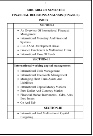 mba notes