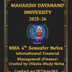 mba 4th semester notes