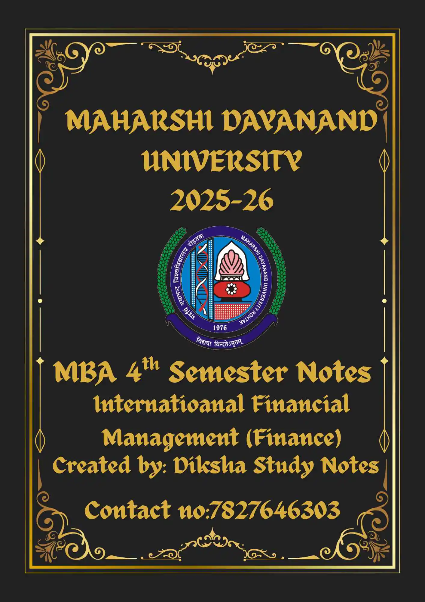 mba 4th semester notes