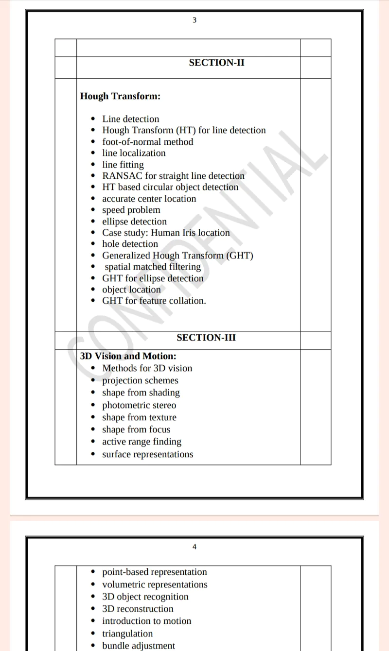 Maharshi Dayanand University | MCA 3rd Semester Computer Vision Notes PDF - Image 3