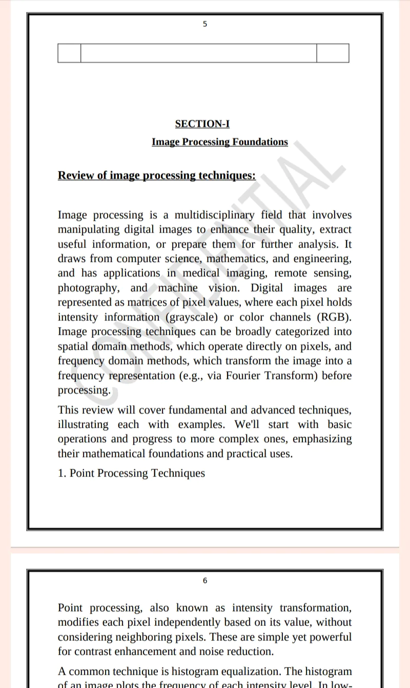 Maharshi Dayanand University | MCA 3rd Semester Computer Vision Notes PDF - Image 5