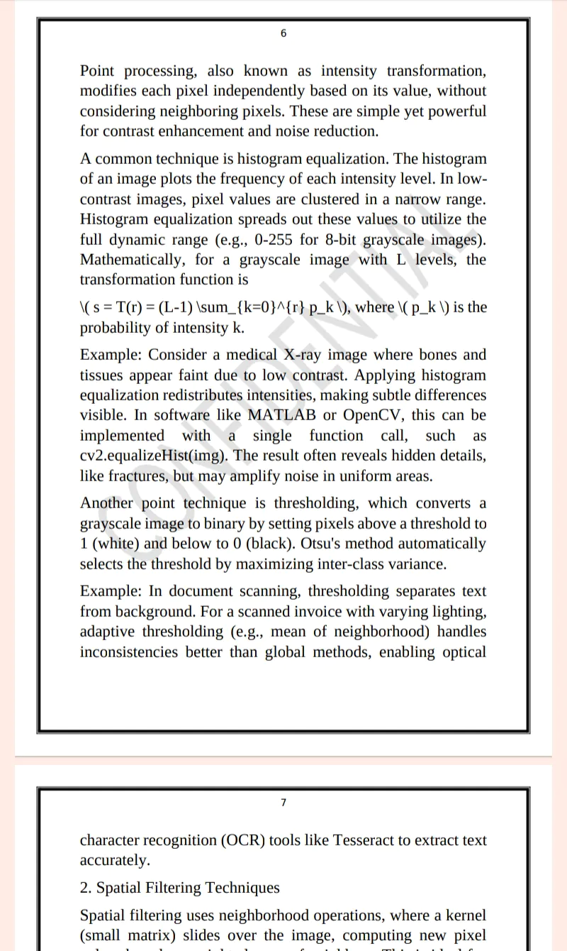 Maharshi Dayanand University | MCA 3rd Semester Computer Vision Notes PDF - Image 6