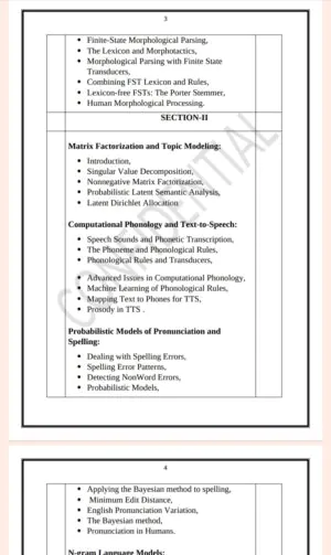 Maharshi Dayanand University | MCA 3rd Semester Natural Language & Speech Recognition Notes PDF - Image 3