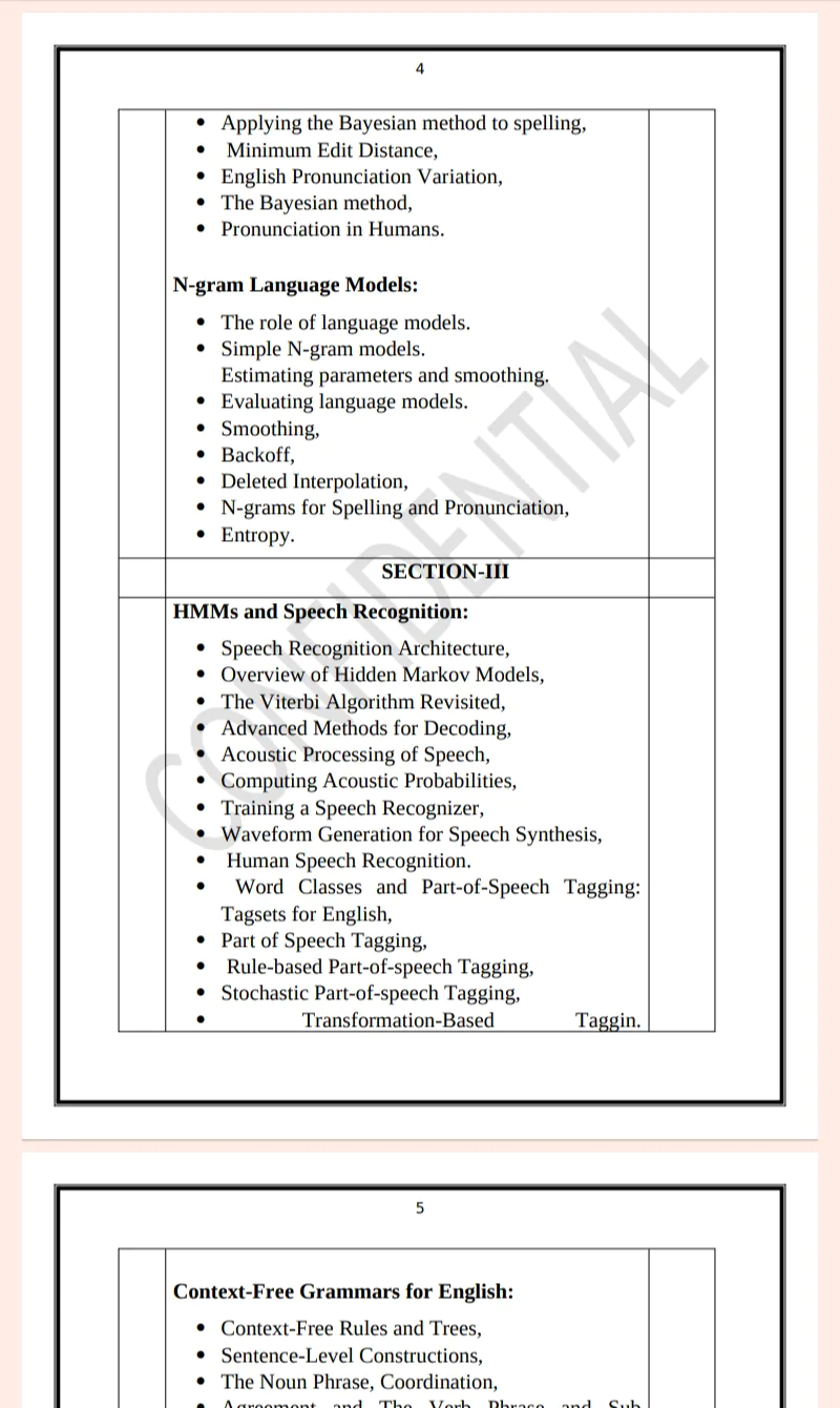 Maharshi Dayanand University | MCA 3rd Semester Natural Language & Speech Recognition Notes PDF - Image 4