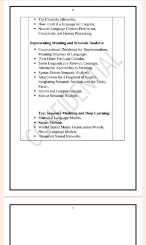 Maharshi Dayanand University | MCA 3rd Semester Natural Language & Speech Recognition Notes PDF - Image 6