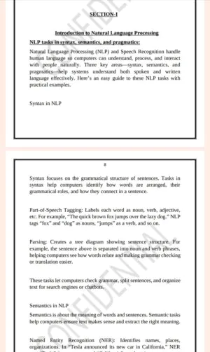 Maharshi Dayanand University | MCA 3rd Semester Natural Language & Speech Recognition Notes PDF - Image 7