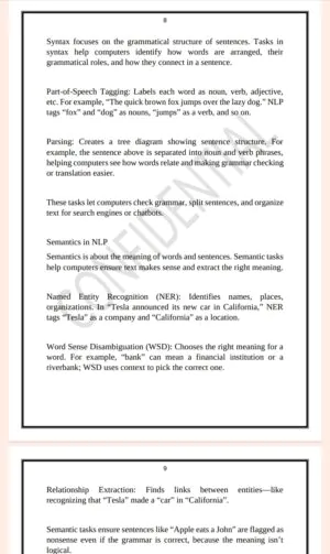 Maharshi Dayanand University | MCA 3rd Semester Natural Language & Speech Recognition Notes PDF - Image 8