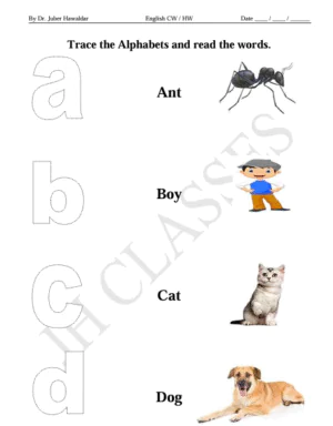 English Work Book Part - 2 (Small Alphabets) PDF Download by Dr. Juber Hawaldar (JH) - Image 2
