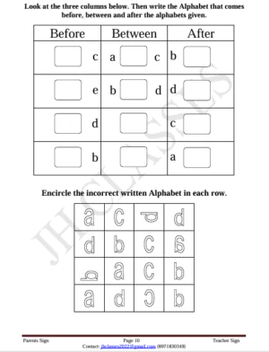 English Work Book Part - 2 (Small Alphabets) PDF Download by Dr. Juber Hawaldar (JH) - Image 3
