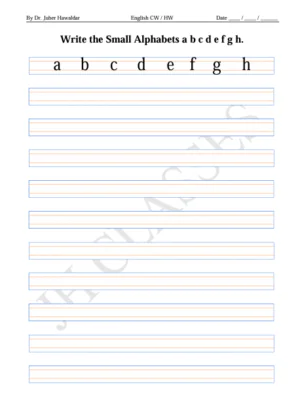 English Work Book Part - 2 (Small Alphabets) PDF Download by Dr. Juber Hawaldar (JH) - Image 4