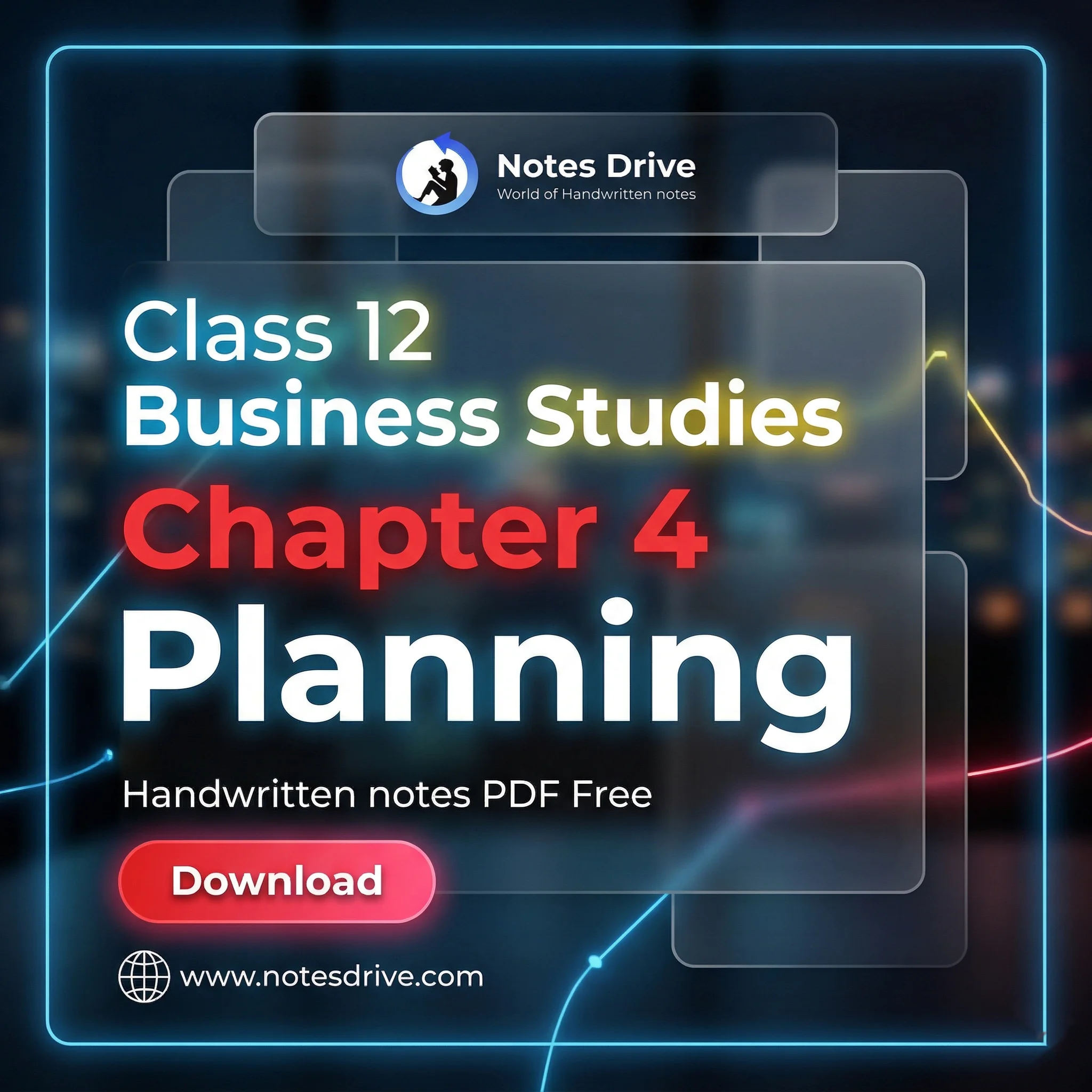 Class 12 Business Studies Chapter 4 Planning Handwritten Notes PDF Free Download 2026-27