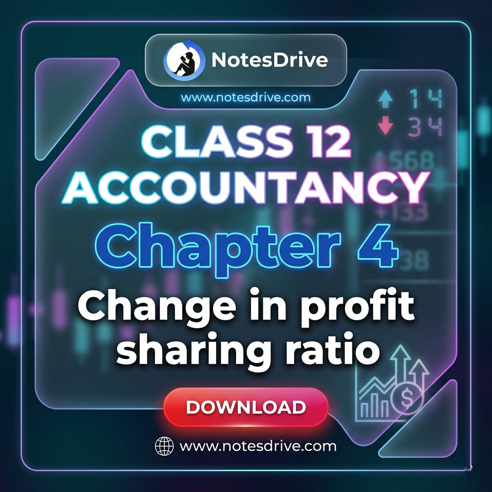 Class 12 Accountacy Chapters 4 Change in profit sharing ratio among the existing partners Handwritten notes free PDF Download 2026-27
