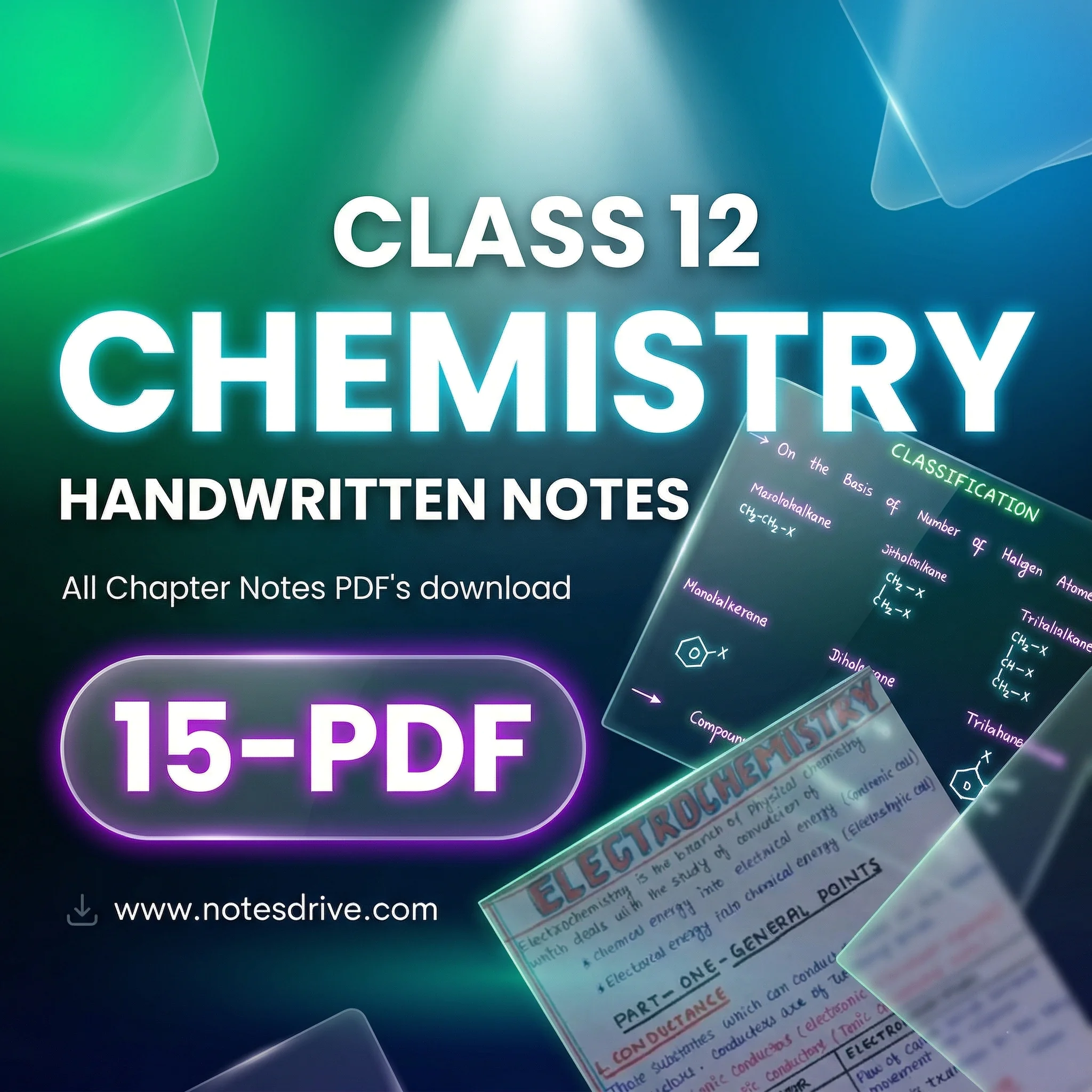 Class 12 Chemistry all chapters handwritten notes free pdf download 2026-27
