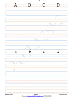 English Work Book Part - 3 (Capital & Small Alphabets) PDF Download by Dr. Juber Hawaldar (JH) - Image 3