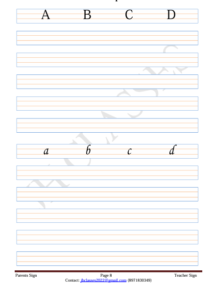English Work Book Part - 3 (Capital & Small Alphabets) PDF Download by Dr. Juber Hawaldar (JH) - Image 3