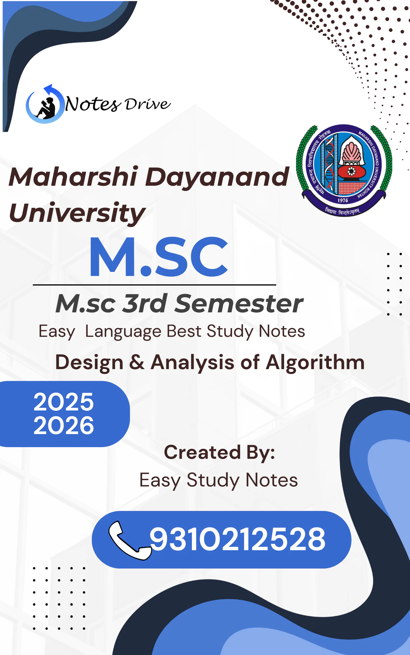 msc 3rd semester notes