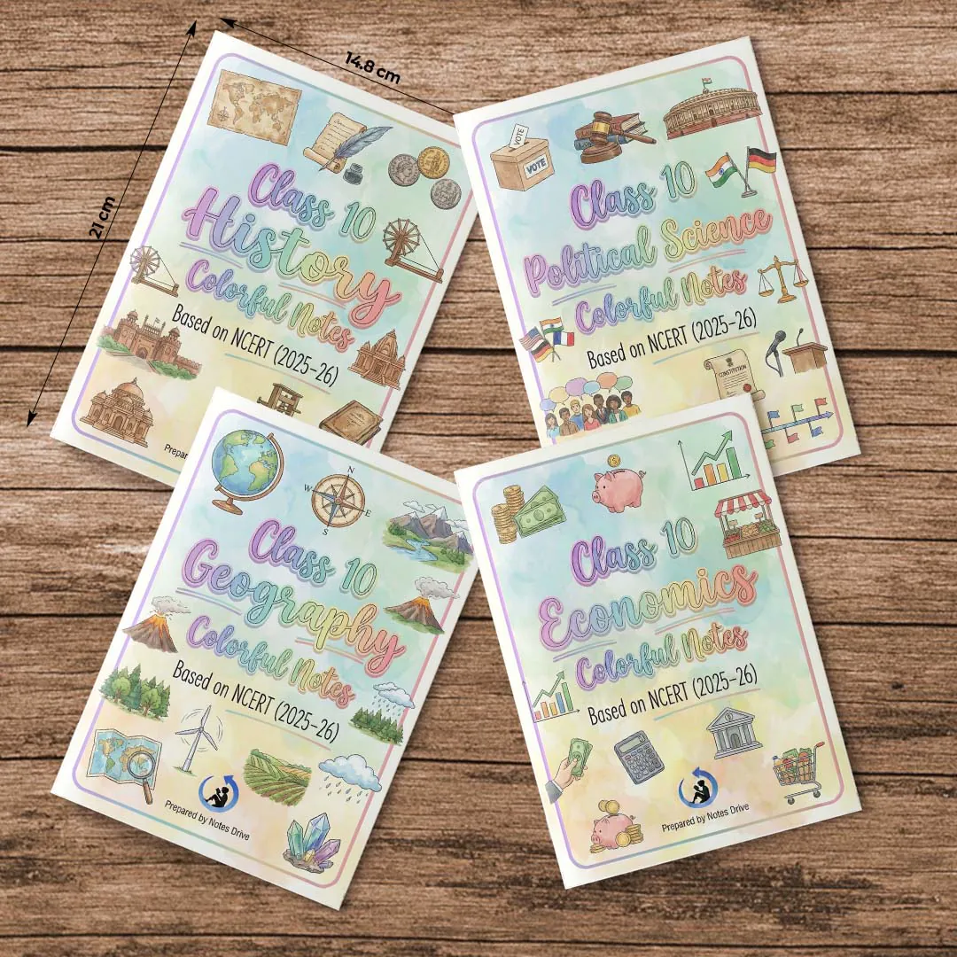 Class 10 Social Science Handwritten Colorful Printed Notes 2025-26 | NCERT | Notes Drive
