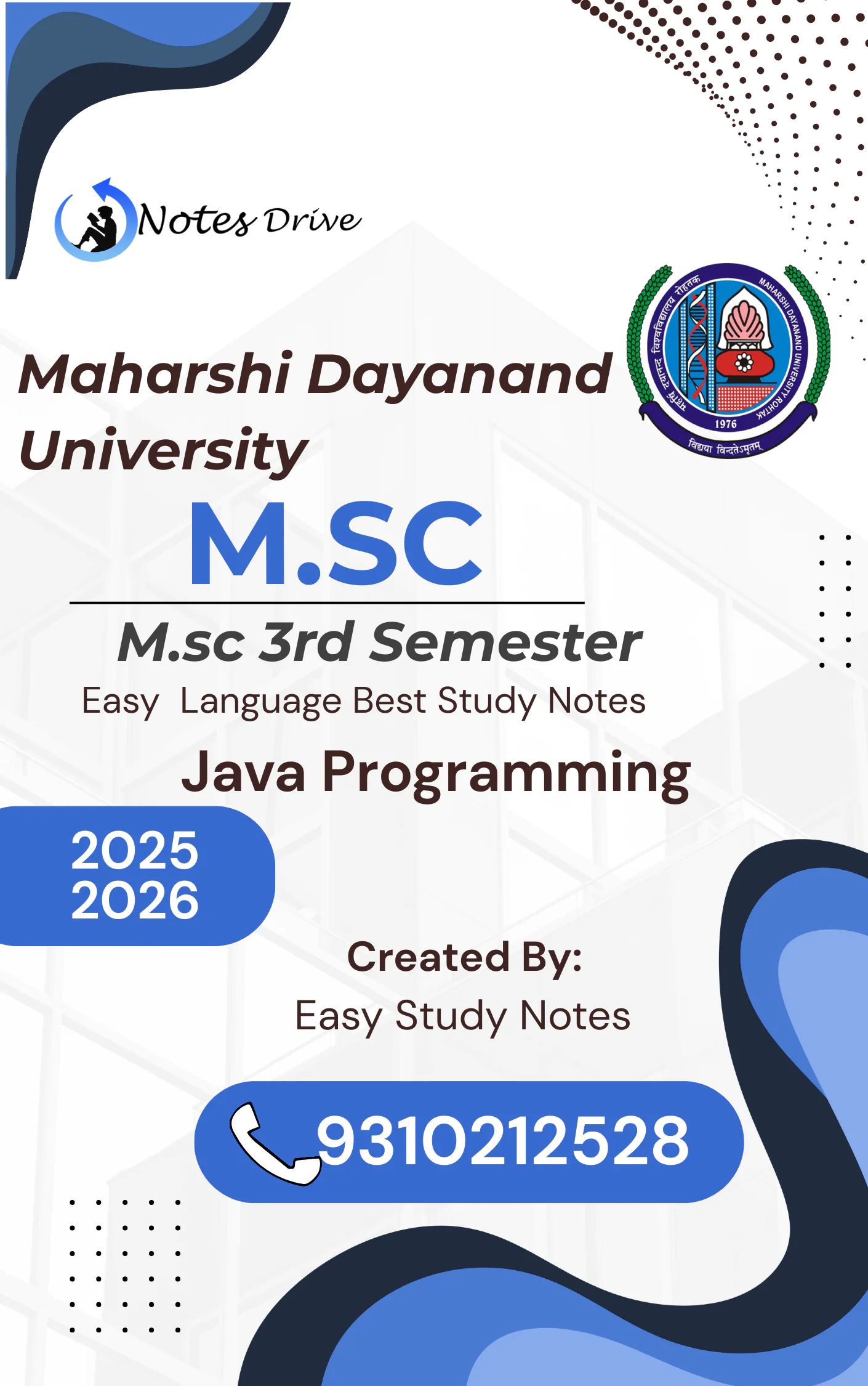 msc 3rd semester notes