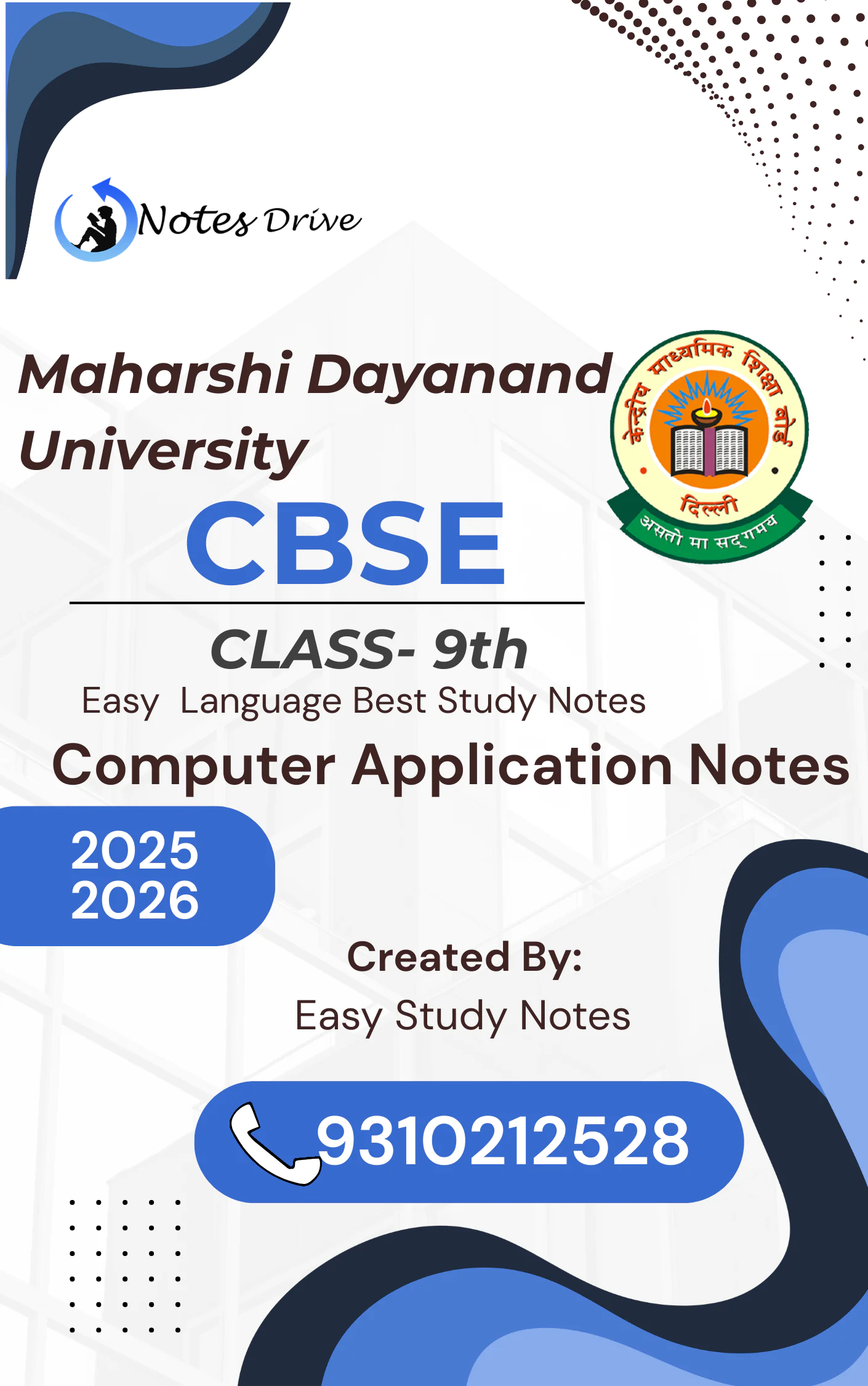 CBSE Class 9th Computer Application PDF