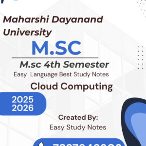 msc4th semester notes