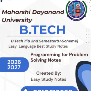 B.Tech 1st Semester Computer Programming Notes